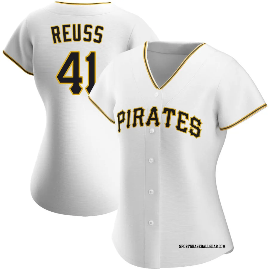 Jerry Reuss Women's Pittsburgh Pirates White Replica Home Jersey