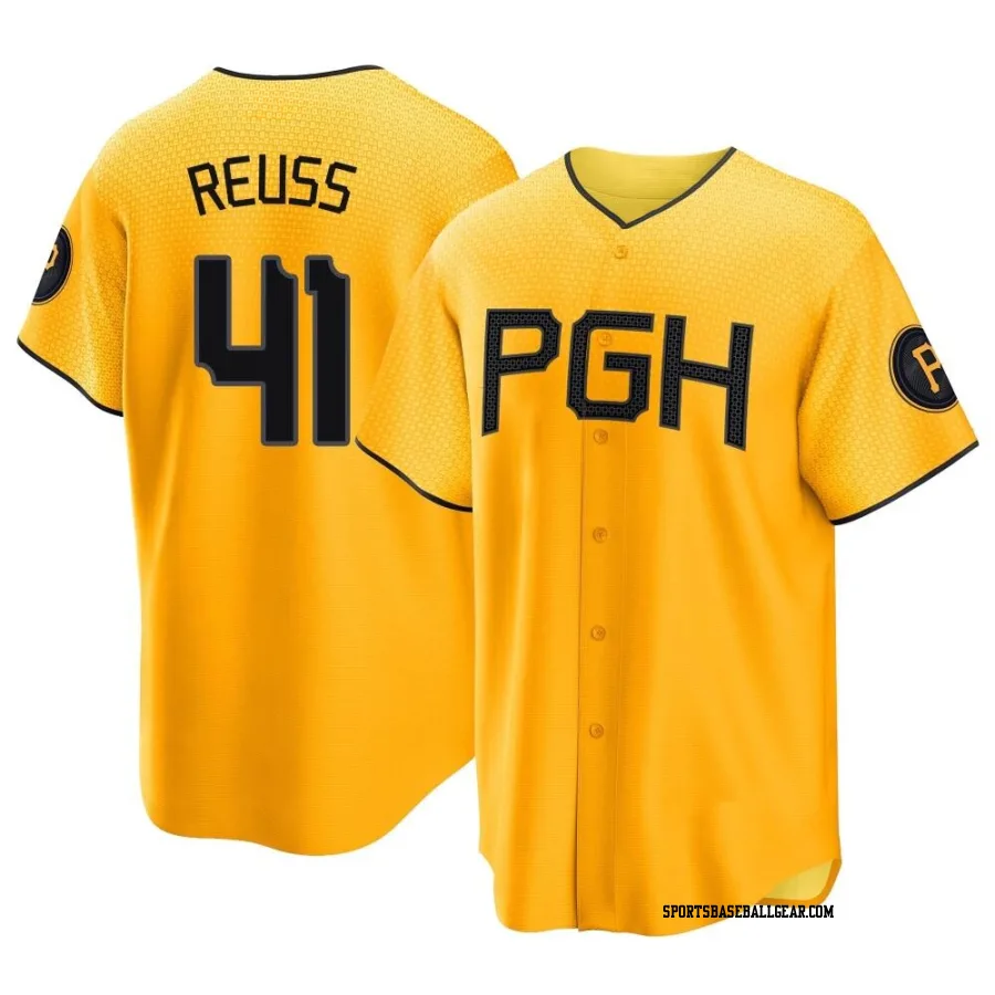 Jerry Reuss Youth Pittsburgh Pirates Gold Replica 2023 City Connect Jersey