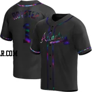 Jerry Royster Men's Atlanta Braves Black Holographic Replica Alternate Jersey