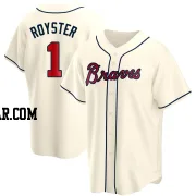 Jerry Royster Men's Atlanta Braves Cream Replica Alternate Jersey