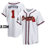 Jerry Royster Men's Atlanta Braves Gold Replica White 2022 Program Jersey