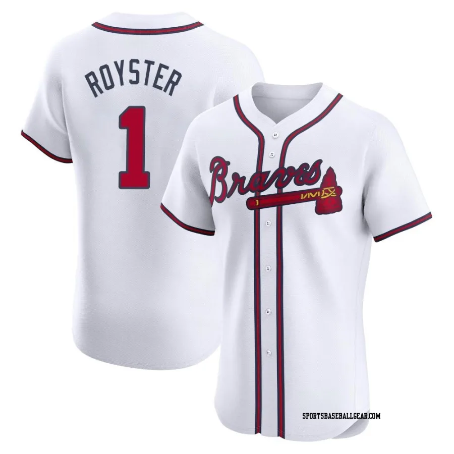 Jerry Royster Men's Atlanta Braves White Elite Home Jersey