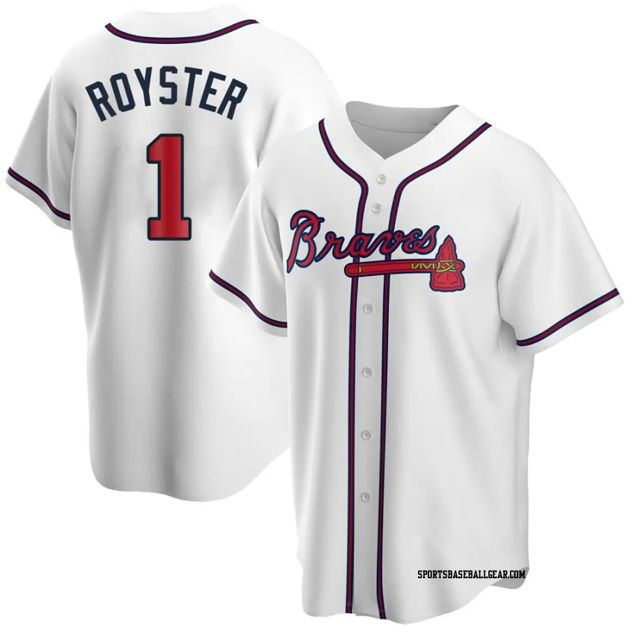 Jerry Royster Men's Atlanta Braves White Replica Home Jersey