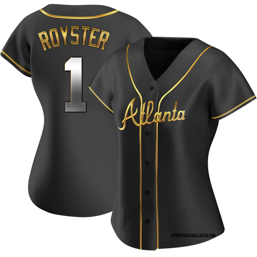 Jerry Royster Women's Atlanta Braves Black Golden Replica Alternate Jersey