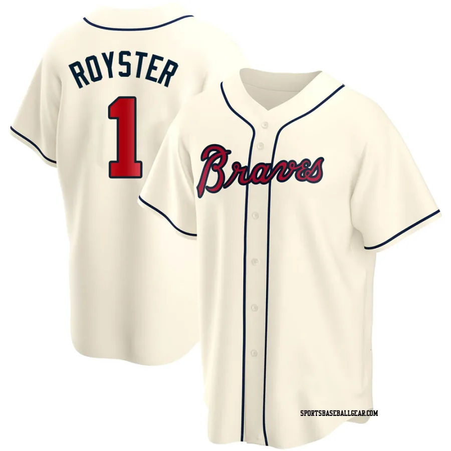 Jerry Royster Youth Atlanta Braves Cream Replica Alternate Jersey