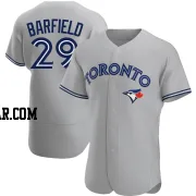 Jesse Barfield Men's Toronto Blue Jays Gray Authentic Road Jersey