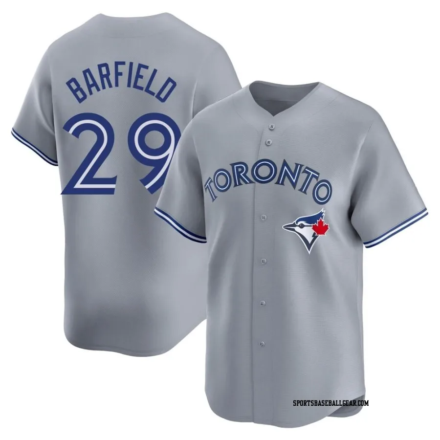 Jesse Barfield Men's Toronto Blue Jays Gray Limited Away Jersey