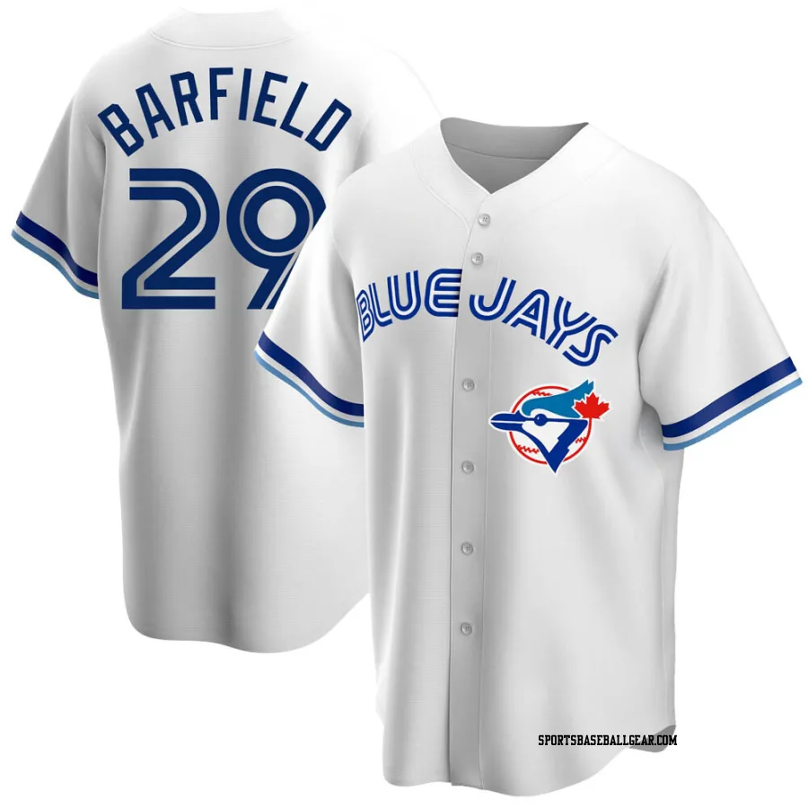 Jesse Barfield Youth Toronto Blue Jays White Replica Home Cooperstown Collection Jersey