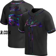 Jesse Biddle Men's Atlanta Braves Black Holographic Replica Alternate Jersey