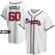 Jesse Biddle Men's Atlanta Braves White Replica Home Jersey