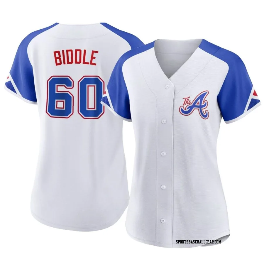 Jesse Biddle Women's Atlanta Braves White Authentic 2023 City Connect Jersey