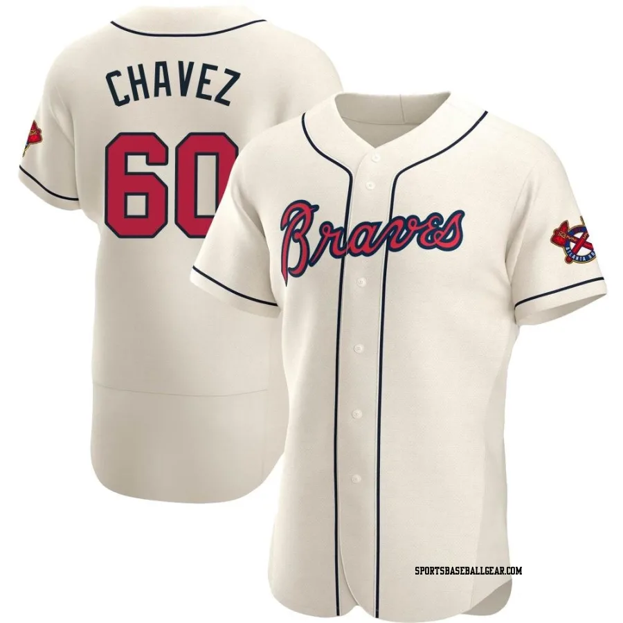 Jesse Chavez Men's Atlanta Braves Cream Authentic Alternate Jersey