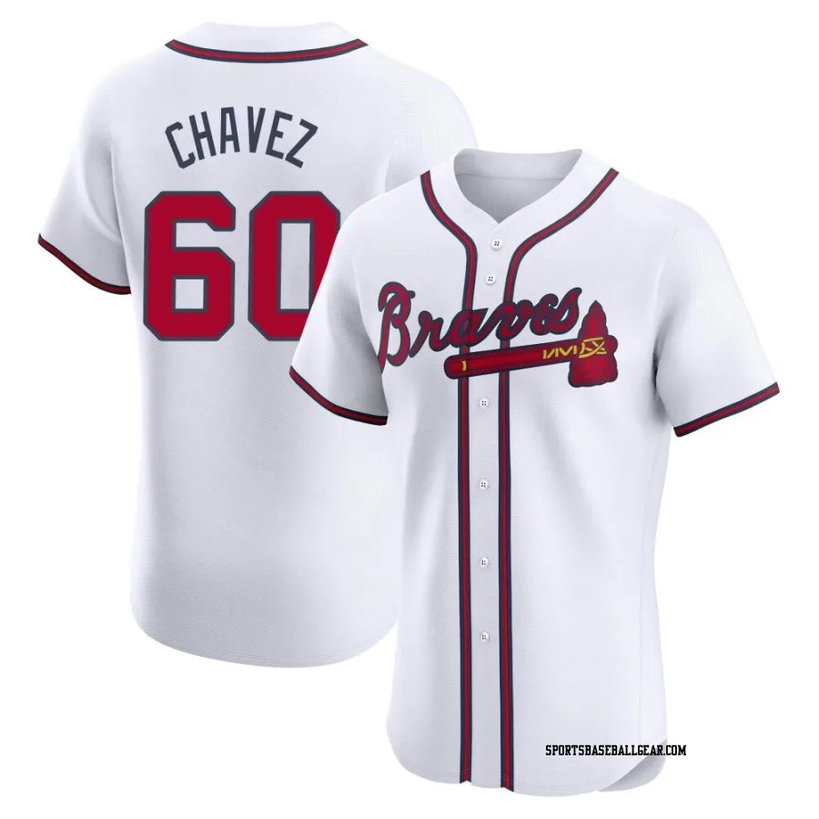 Jesse Chavez Men's Atlanta Braves White Elite Home Jersey