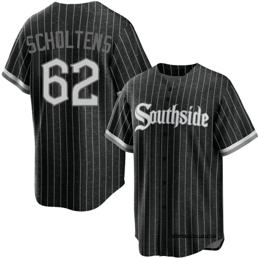 Jesse Scholtens Men's Chicago White Sox Black Replica 2021 City Connect Jersey