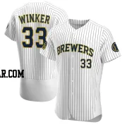 Jesse Winker Men's Milwaukee Brewers White Authentic Alternate Jersey