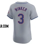 Jesse Winker Men's New York Mets Gray Elite Road Jersey