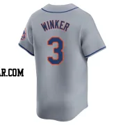 Jesse Winker Men's New York Mets Gray Limited Away Jersey