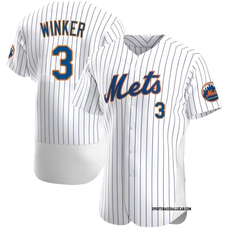 Jesse Winker Men's New York Mets White Authentic Home Jersey