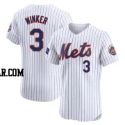 Jesse Winker Men's New York Mets White Elite Home Patch Jersey