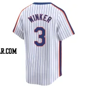 Jesse Winker Men's New York Mets White Limited Cooperstown Collection Jersey