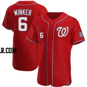 Jesse Winker Men's Washington Nationals Red Authentic Alternate Jersey