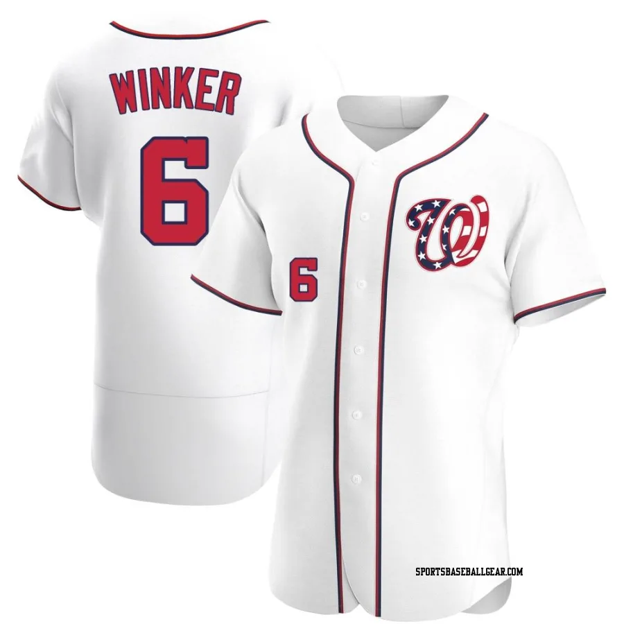 Jesse Winker Men's Washington Nationals White Authentic Alternate Jersey