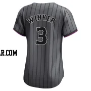 Jesse Winker Women's New York Mets Limited Graphite 2024 City Connect Jersey