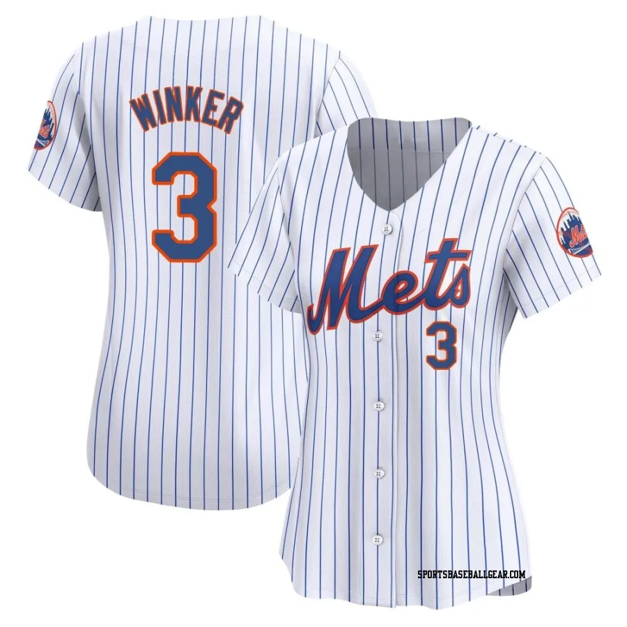 Jesse Winker Women's New York Mets White Limited Home Jersey