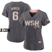 Jesse Winker Women's Washington Nationals Gray Authentic 2022 City Connect Jersey