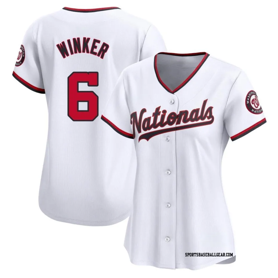 Jesse Winker Women's Washington Nationals White Limited Home Jersey