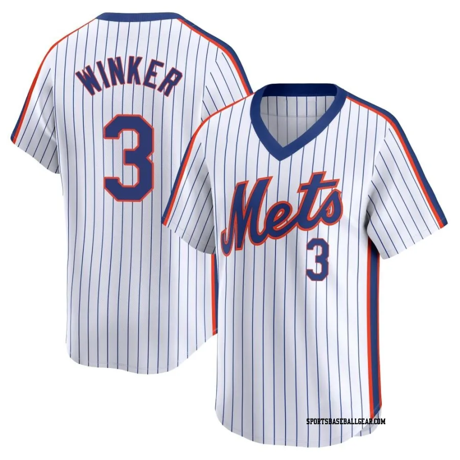 Jesse Winker Youth New York Mets White Limited Cooperstown Collection Jersey