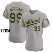 Jesus Aguilar Men's Oakland Athletics Gray Elite Road Jersey