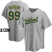 Jesus Aguilar Men's Oakland Athletics Gray Replica Road Jersey