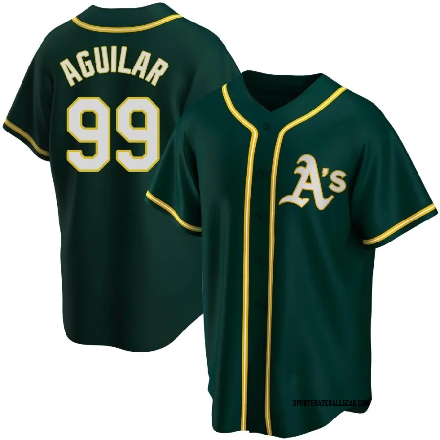 Jesus Aguilar Men's Oakland Athletics Green Replica Alternate Jersey