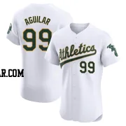 Jesus Aguilar Men's Oakland Athletics White Elite Home Jersey