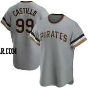 Jesus Castillo Men's Pittsburgh Pirates Gray Replica Road Cooperstown Collection Jersey