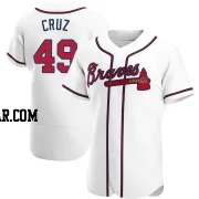 Jesus Cruz Men's Atlanta Braves White Authentic Home Jersey