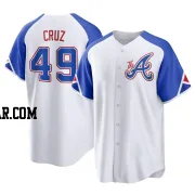 Jesus Cruz Youth Atlanta Braves White Replica 2023 City Connect Jersey