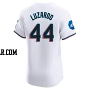 Jesus Luzardo Men's Miami Marlins White Elite Home Patch Jersey