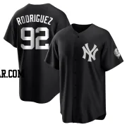 Jesus Rodriguez Men's New York Yankees Black/White Replica Jersey