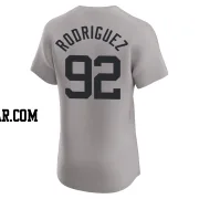 Jesus Rodriguez Men's New York Yankees Gray Elite Road 2024 World Series Jersey