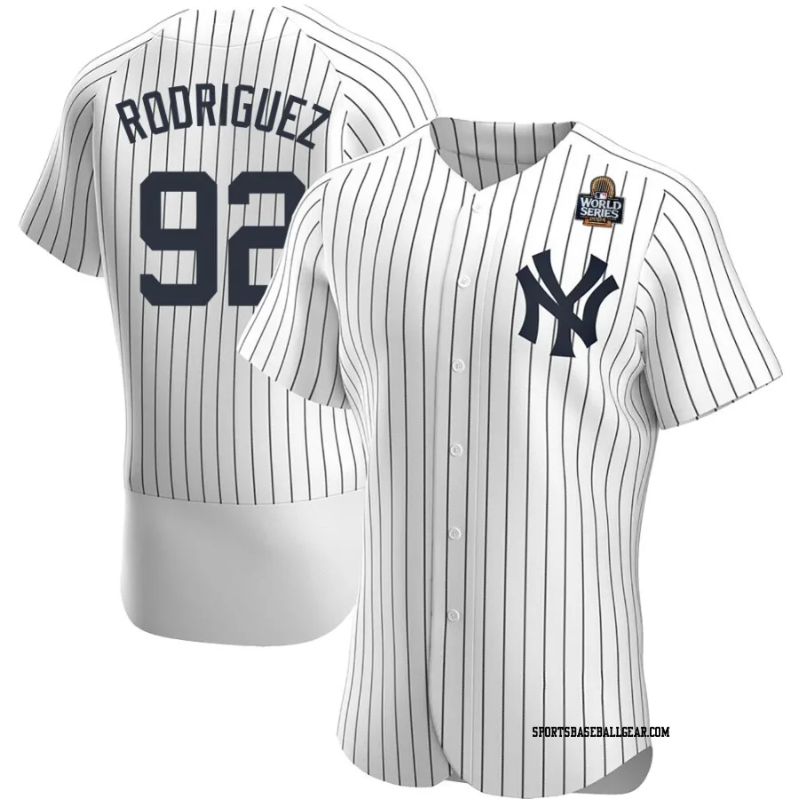 Jesus Rodriguez Men's New York Yankees White Authentic Home 2024 World Series Jersey