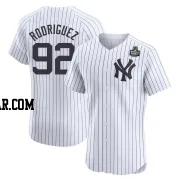 Jesus Rodriguez Men's New York Yankees White Elite Home 2024 World Series Jersey