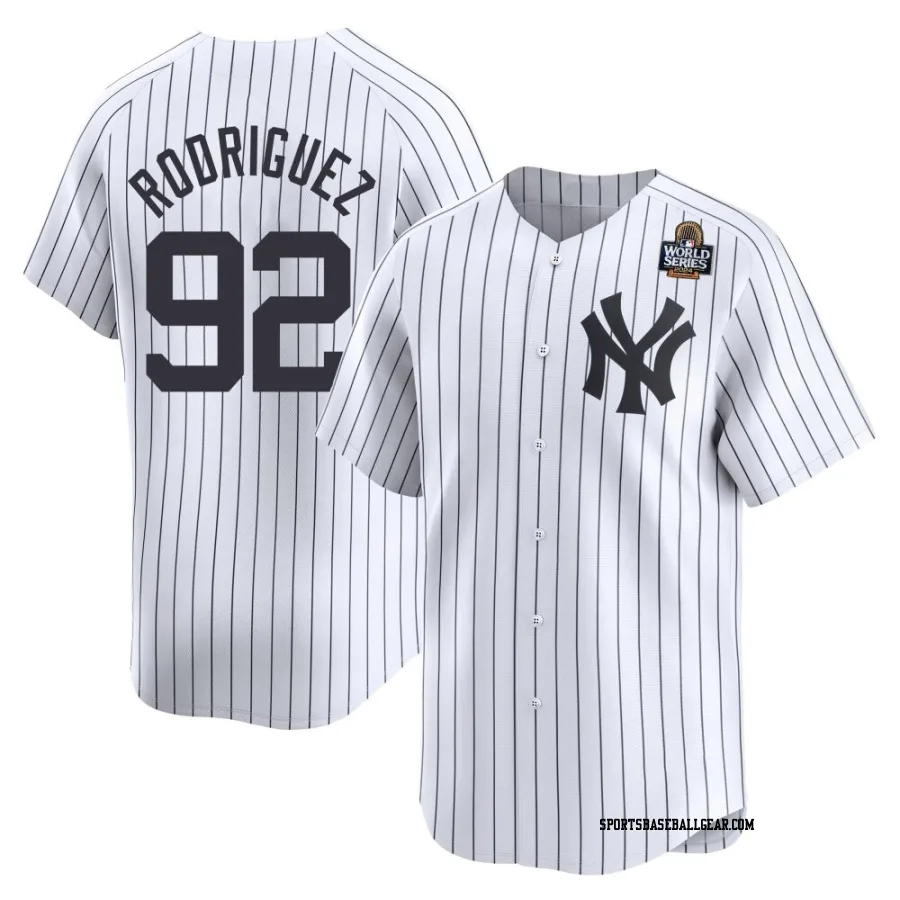 Jesus Rodriguez Men's New York Yankees White Limited Yankee Home 2024 World Series Jersey