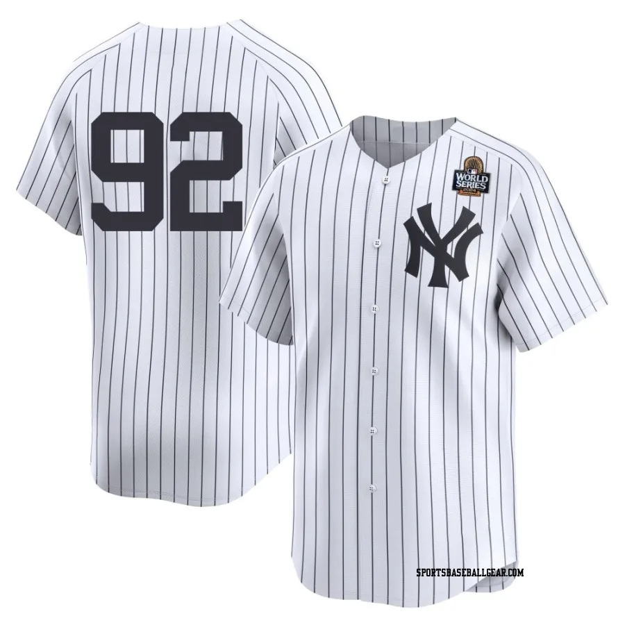 Jesus Rodriguez Men's New York Yankees White Limited Yankee Home 2nd 2024 World Series Jersey