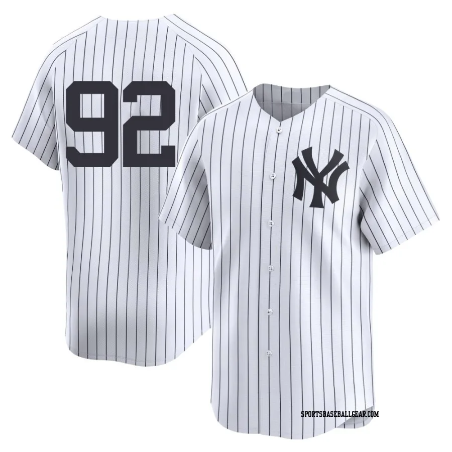 Jesus Rodriguez Men's New York Yankees White Limited Yankee Home 2nd Jersey