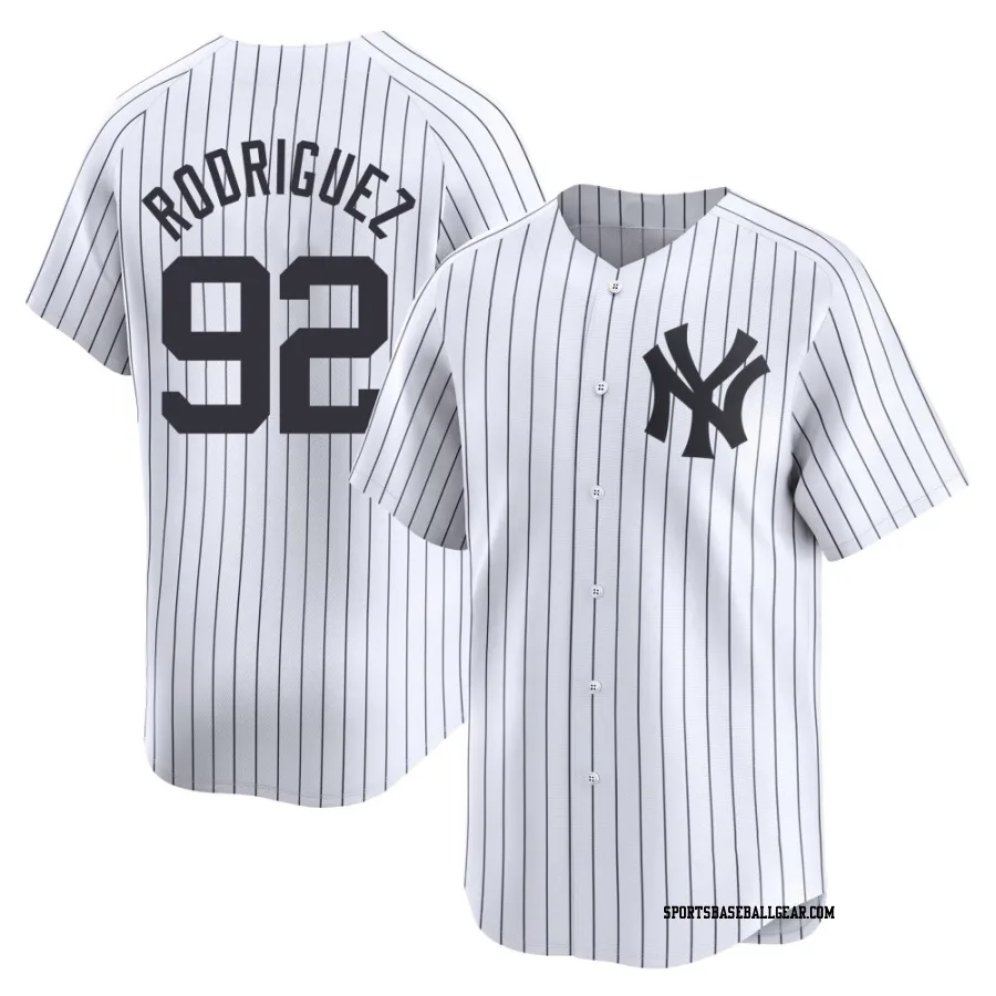 Jesus Rodriguez Men's New York Yankees White Limited Yankee Home Jersey