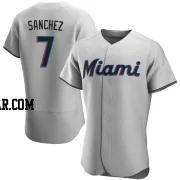 Jesus Sanchez Men's Miami Marlins Gray Authentic Road Jersey