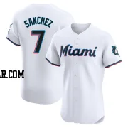 Jesus Sanchez Men's Miami Marlins White Elite Home Jersey