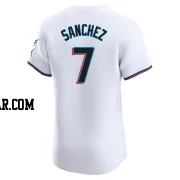 Jesus Sanchez Men's Miami Marlins White Elite Home Jersey